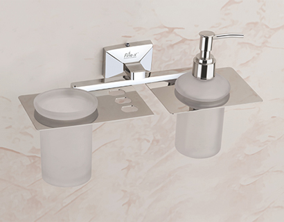 Tumbler Holder With Liquid Soap Dispenser